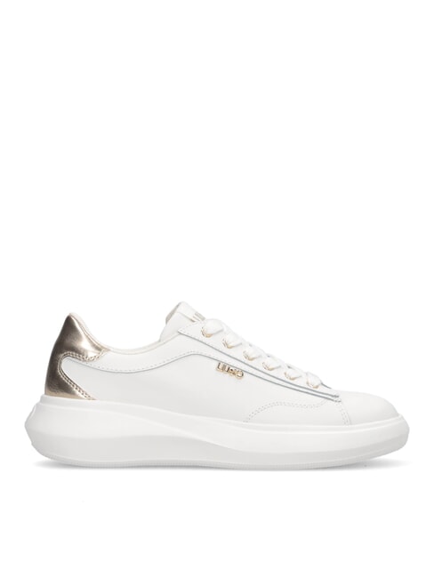 CASPER 01 Zapatillas con inserto laminado blanco / dorado claro - Zapatos Mujer