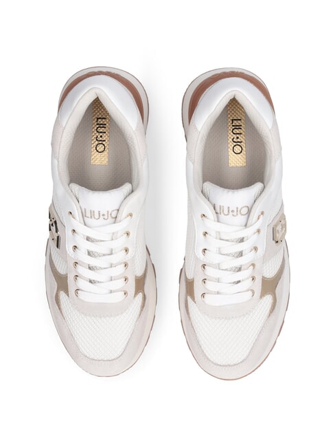 AMAZING 43 Zapatillas con inserciones de tejido de malla blanco - Zapatos Mujer