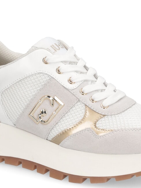 AMAZING 43 Zapatillas con inserciones de tejido de malla blanco - Zapatos Mujer