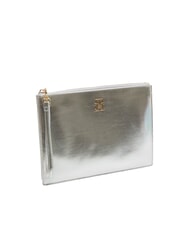 TOMMY HILFIGER TH MONOGRAM Clutch tipo sobre con correa de mu&ntilde;eca plata met&aacute;lica - Bolsos Mujer - 2