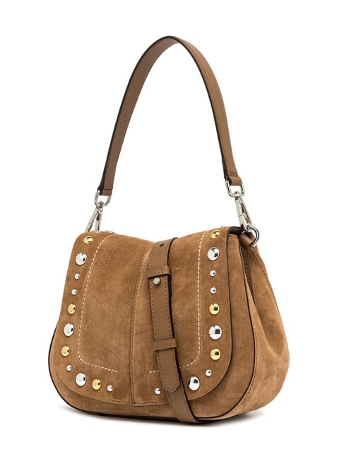 HELENA ROUND Bolso de ante de doble función caramelo - Bolsos Mujer