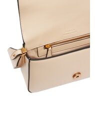 PINKO LOVE ONE SLOUCHY Mini bolso de hombro de piel beige-gris ahumado-oro antiguo - Bolsos Mujer - 4