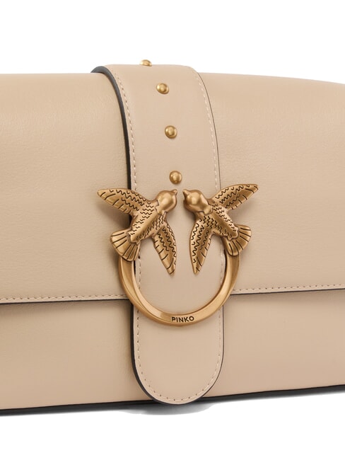 LOVE ONE CLASSIC SLOUCHY Bolso de hombro de piel beige-gris ahumado-oro antiguo - Bolsos Mujer