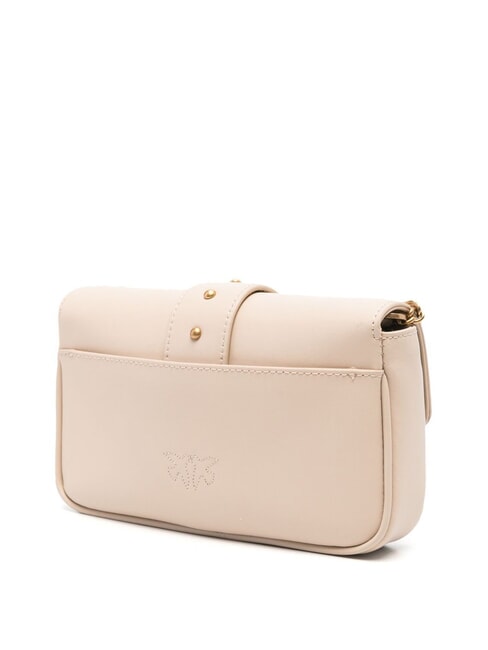 LOVE ONE POCKET Bolso bandolera de piel beige-gris ahumado-oro antiguo - Bolsos Mujer