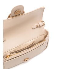 PINKO LOVE ONE POCKET Bolso bandolera de piel beige-gris ahumado-oro antiguo - Bolsos Mujer - 4