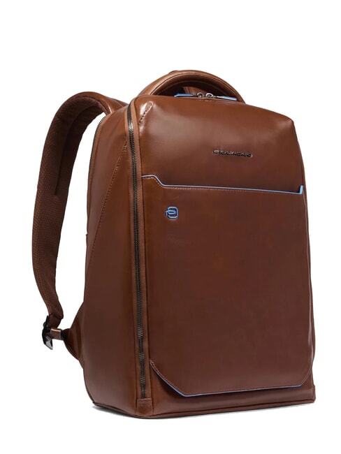 BLUE SQUARE Mochila de piel, soporte para portátil de 14" BROWN - Mochilas para portátil