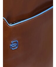 PIQUADRO BLUE SQUARE Mochila de piel, soporte para portátil de 14" BROWN - Mochilas para portátil - 5