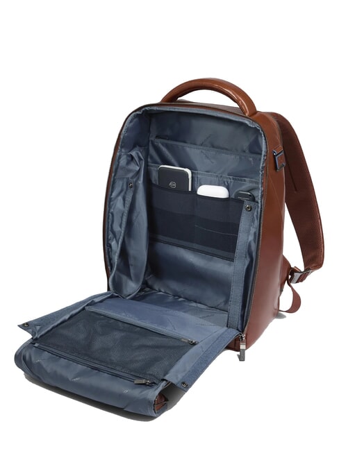 BLUE SQUARE Mochila de piel, soporte para portátil de 14" BROWN - Mochilas para portátil