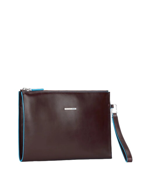 BLUE SQUARE Bolso de mano plano de piel CAOBA - Bolsos Mujer