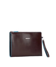 PIQUADRO BLUE SQUARE Bolso de mano plano de piel CAOBA - Bolsos Mujer - 2