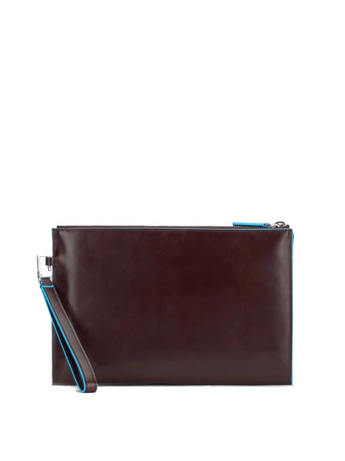 BLUE SQUARE Bolso de mano plano de piel CAOBA - Bolsos Mujer