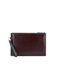 PIQUADRO BLUE SQUARE Bolso de mano plano de piel CAOBA - Bolsos Mujer - 3