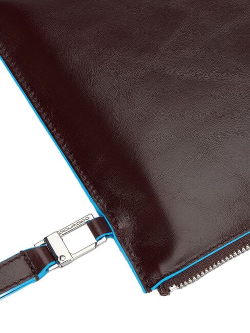 BLUE SQUARE Bolso de mano plano de piel CAOBA - Bolsos Mujer