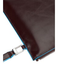 PIQUADRO BLUE SQUARE Bolso de mano plano de piel CAOBA - Bolsos Mujer - 4