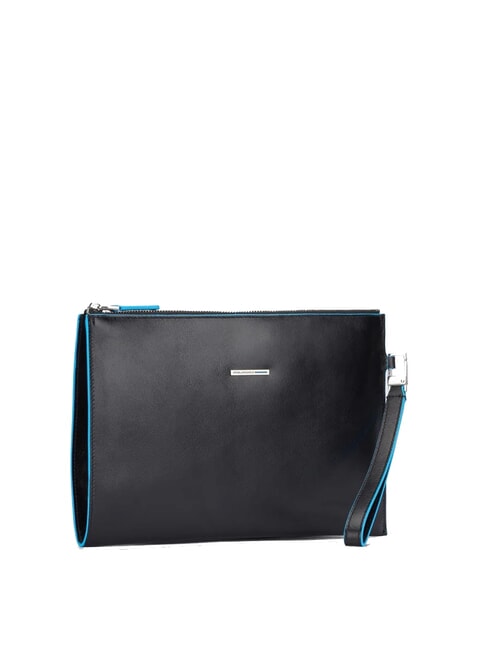 BLUE SQUARE Bolso de mano plano de piel negro - Bolsos Mujer