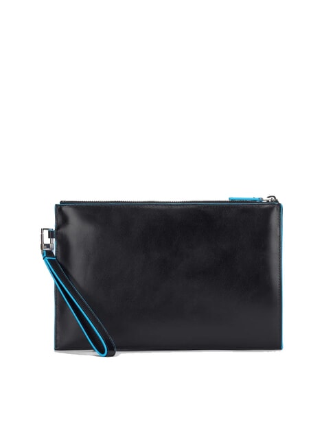 BLUE SQUARE Bolso de mano plano de piel negro - Bolsos Mujer