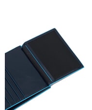 PIQUADRO BLUE SQUARE Cartera vertical de piel azul - Carteras Hombre - 3