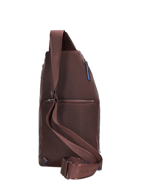 BLUE SQUARE Mochila bandolera de piel con soporte para mini tablet CAOBA - Bandoleras Hombre