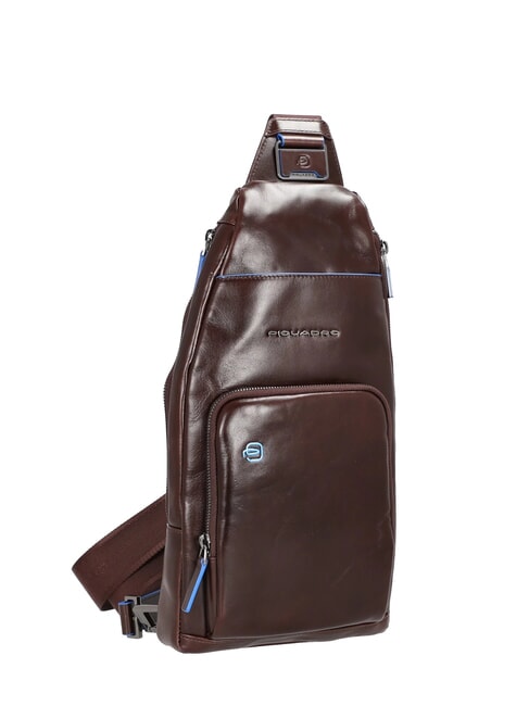 BLUE SQUARE Mochila bandolera de piel con soporte para mini tablet CAOBA - Bandoleras Hombre