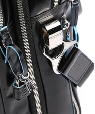 PIQUADRO BLUE SQUARE Maletín para portátil de 15 "en piel negro - Maletines de Trabajo - 5