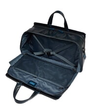 PIQUADRO BLUE SQUARE Bolsa de lona de cuero negro - Bolsas de viaje - 4