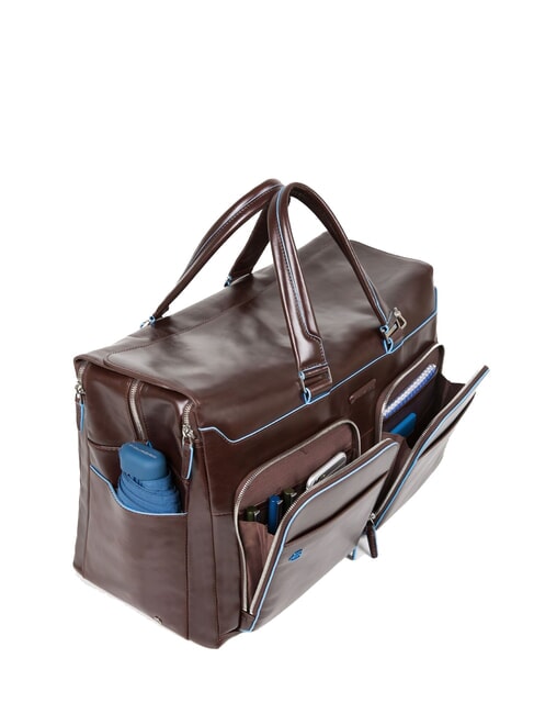 BLUE SQUARE Bolsa de lona de cuero, soporte para portátil de 15" CAOBA - Bolsas de viaje