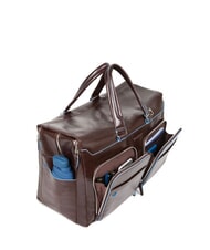 PIQUADRO BLUE SQUARE Bolsa de lona de cuero, soporte para portátil de 15" - Bolsas de viaje