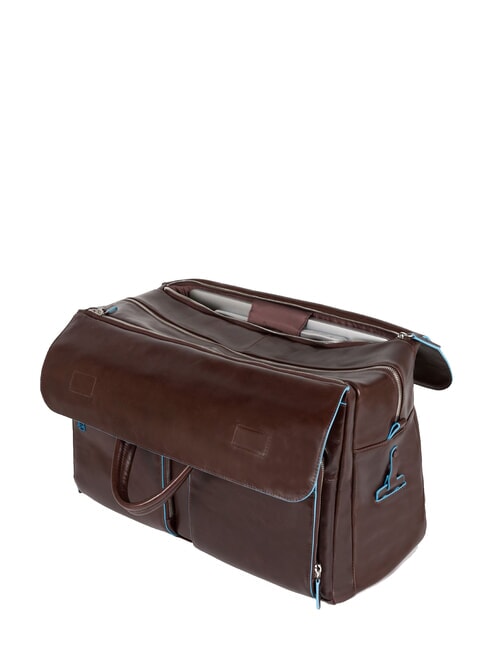 BLUE SQUARE Bolsa de lona de cuero, soporte para portátil de 15" CAOBA - Bolsas de viaje