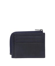 PIQUADRO CRONUS Tarjetero de cuero azul - Carteras Hombre - 2