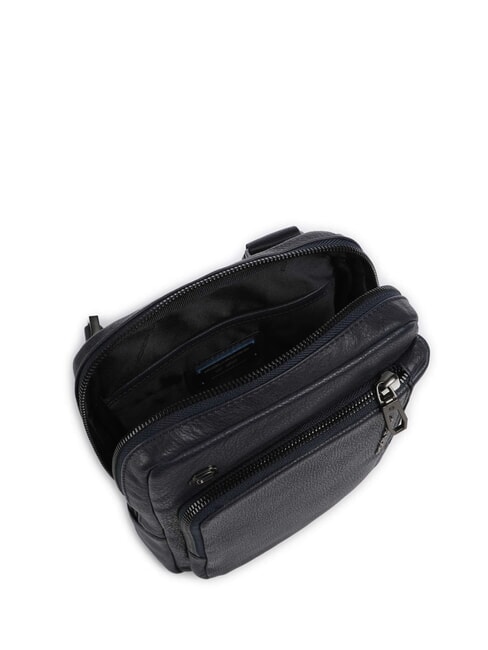 CRONUS Bolso de piel, soporte para tablet azul - Bandoleras Hombre