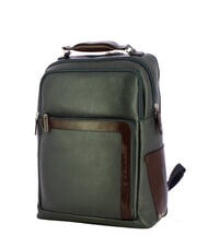 PIQUADRO X1 Mochila de piel, soporte para pc de 15,6" azul / marrón - Mochilas para portátil - 2