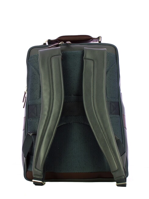 X1 Mochila de piel, soporte para pc de 15,6" azul / marrón - Mochilas para portátil