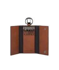 PIQUADRO BLACK SQUARE Estuche de cuero para llaves con 6 ganchos CUERO - Llaveros - 2