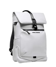 PIQUADRO CORNER SPECIALE GOMMATO Mochila para portátil con tapa enrollable blanco - Mochilas para portátil - 2