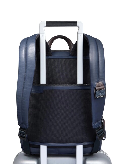 HARPER Mochila para portátil de 14", expandible azul/marrón oscuro - Mochilas para portátil