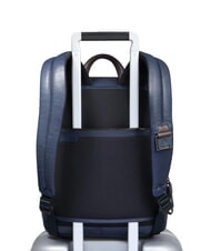 PIQUADRO HARPER Mochila para portátil de 14", expandible azul/marrón oscuro - Mochilas para portátil - 3