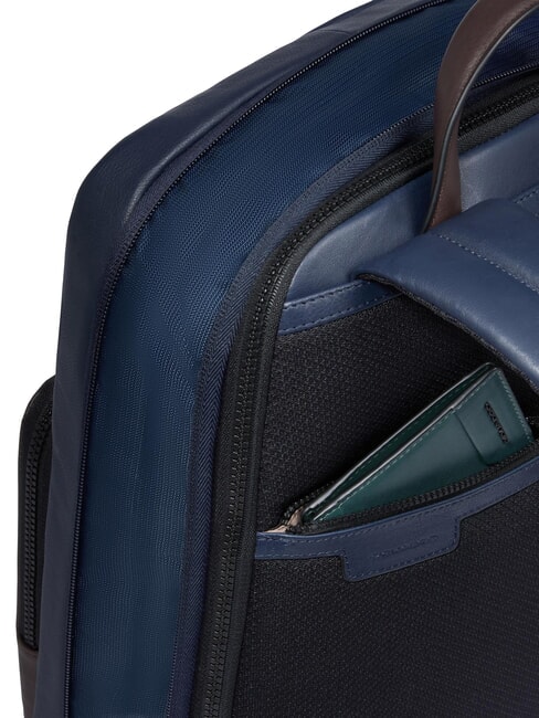 HARPER Mochila para portátil de 14", expandible azul/marrón oscuro - Mochilas para portátil