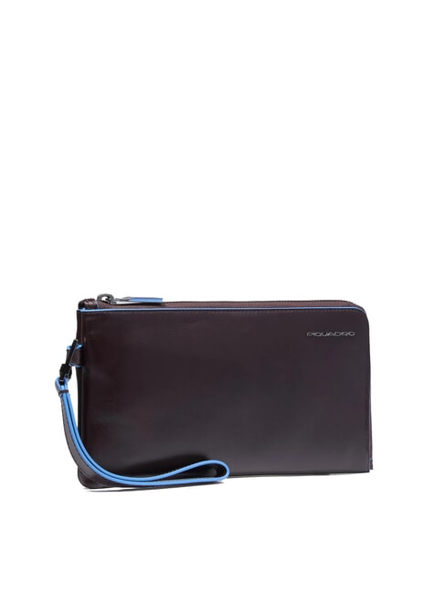 BLUE SQUARE Tarjetero de piel para hombre CAOBA - Carteras Hombre