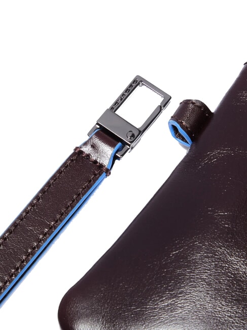 BLUE SQUARE Tarjetero de piel para hombre CAOBA - Carteras Hombre