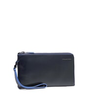 PIQUADRO BLUE SQUARE Tarjetero de piel para hombre azul - Carteras Hombre - 2