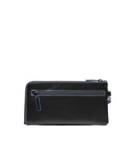 PIQUADRO BLUE SQUARE Tarjetero de piel para hombre negro - Carteras Hombre - 3