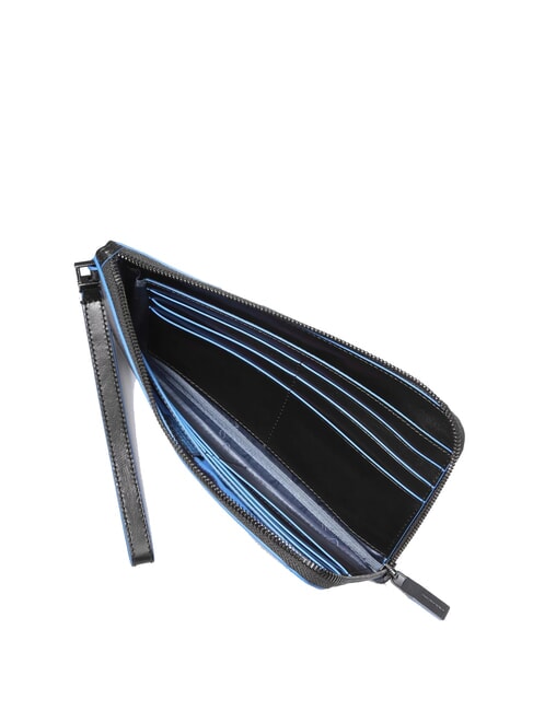 BLUE SQUARE Tarjetero de piel para hombre negro - Carteras Hombre