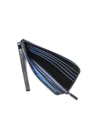 PIQUADRO BLUE SQUARE Tarjetero de piel para hombre negro - Carteras Hombre - 4