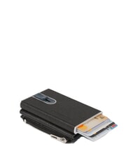 PIQUADRO BLACK SQUARE Sistema de deslizamiento del portatarjetas negro - Carteras Hombre - 3