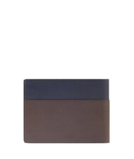 PIQUADRO HARPER Cartera de cuero para hombre azul/marr&oacute;n oscuro - Carteras Hombre - 3