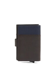 PIQUADRO HARPER Cartera de cuero para tarjetas azul/marr&oacute;n oscuro - Carteras Mujer - 4