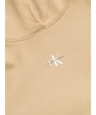 CALVIN KLEIN CK JEANS Sudadera de algod&oacute;n con capucha y bolsillo. travertinos - Sudaderas de mujer - 3