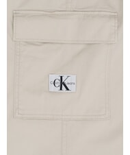 CALVIN KLEIN CK JEANS Pantalones cargo de algod&oacute;n el&aacute;stico c&aacute;scara de huevo - Pantalones de mujer - 2