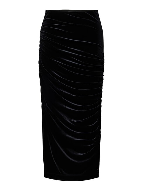 TH Falda lápiz con volantes negro - Faldas de mujer