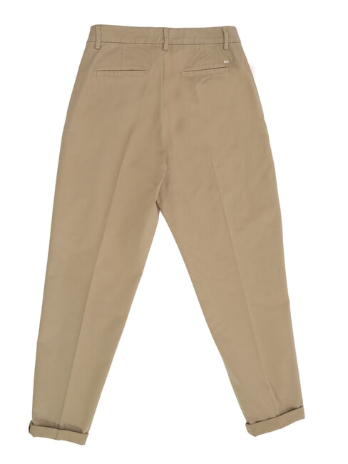 TH Pantalones de algod&oacute;n el&aacute;stico beige - Pantalones de mujer